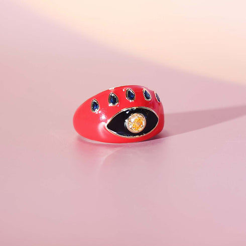 Evil Eye Signet Ring